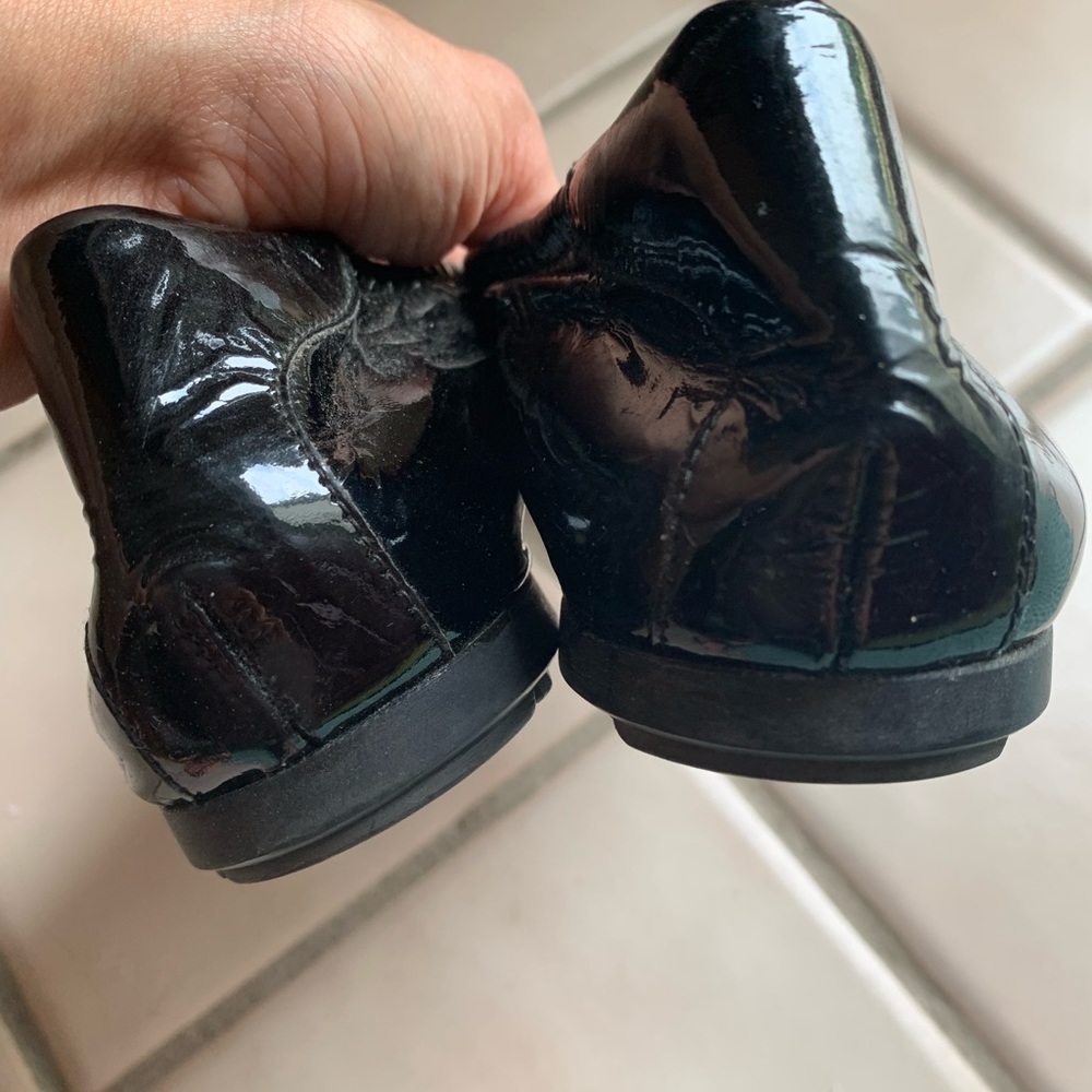 STUART WEITZMAN Black Patent Leather Loafers - Picture 2 of 5